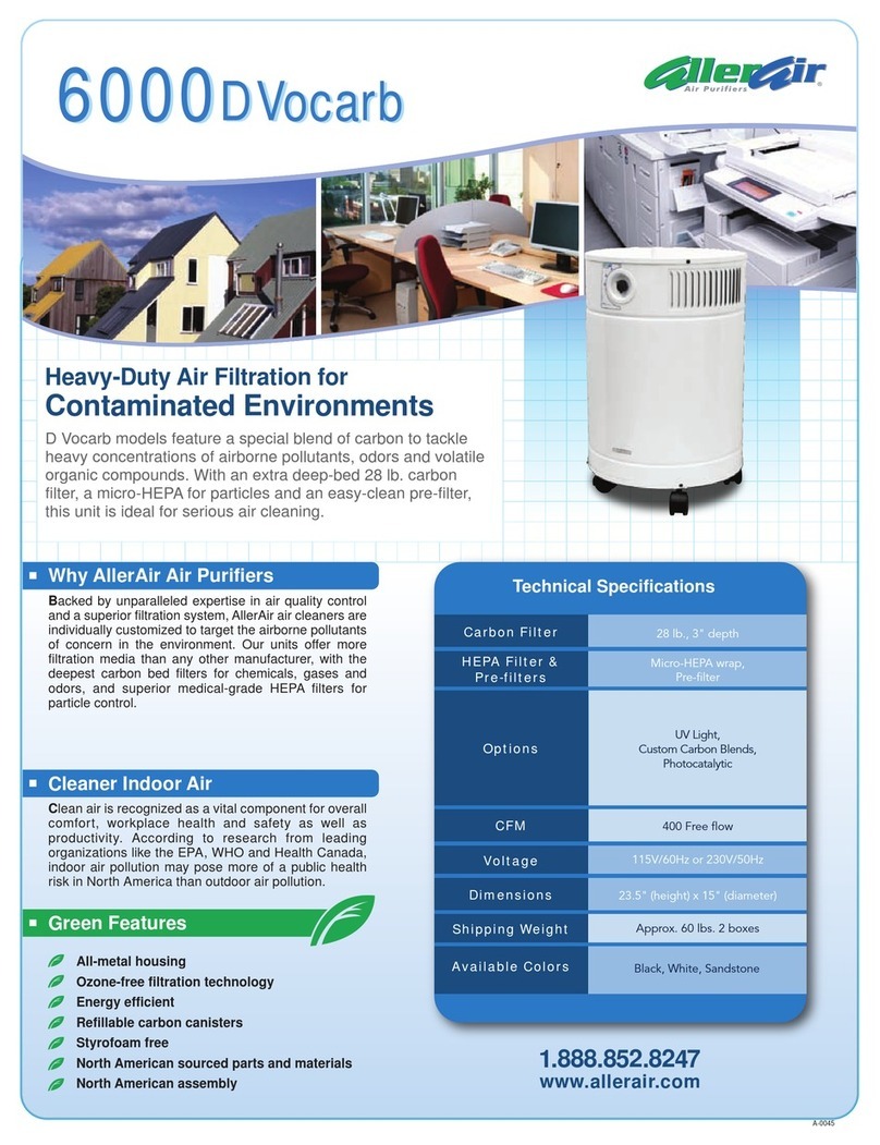 AllerAir 6000 D Vocarb Technical specifications