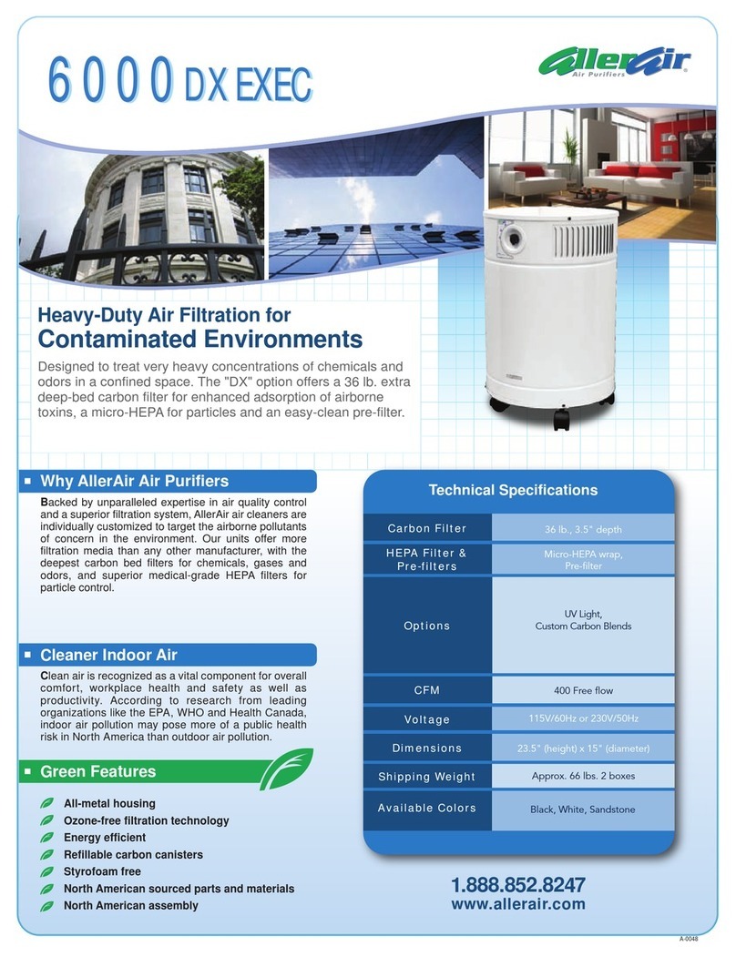 AllerAir 6000 DX Exec User manual