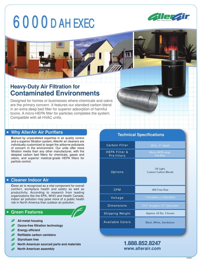 AllerAir 6000 D AH Exec User manual
