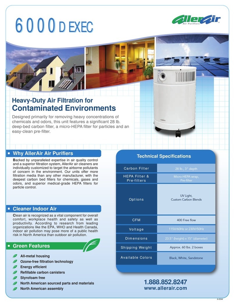 AllerAir 6000 D Exec Technical specifications AllerAir 6000 D Exec Technical specifications