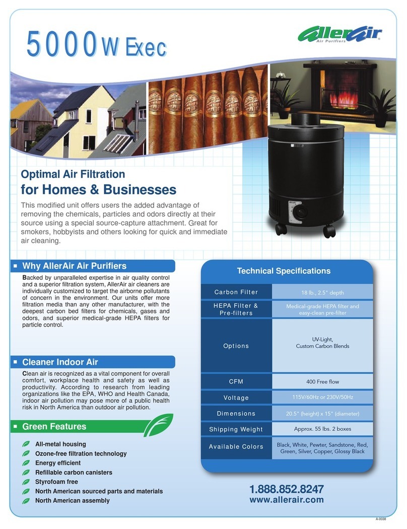 AllerAir 5000 W Exec Technical specifications AllerAir 5000 W Exec Technical specifications