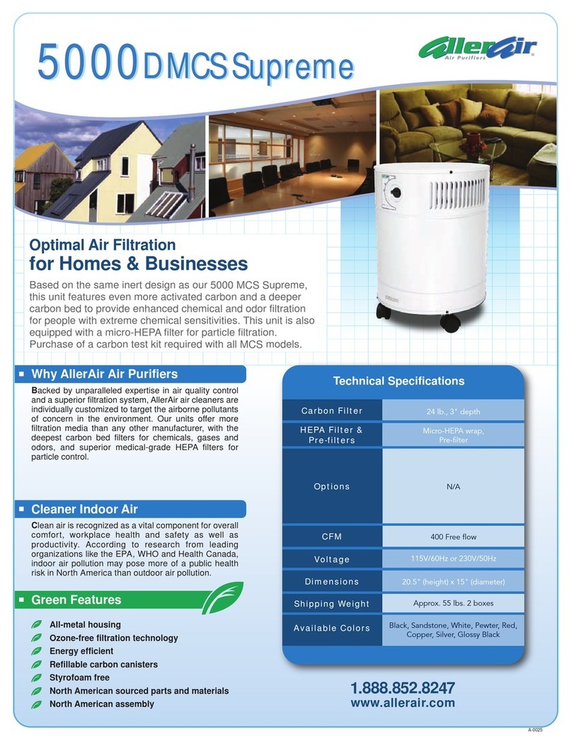 AllerAir 5000 D MCS Technical specifications