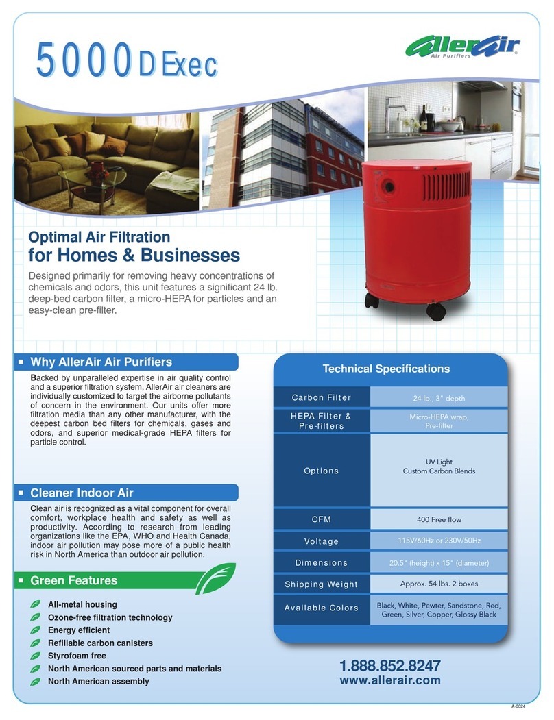 AllerAir 5000 D Exec Technical specifications