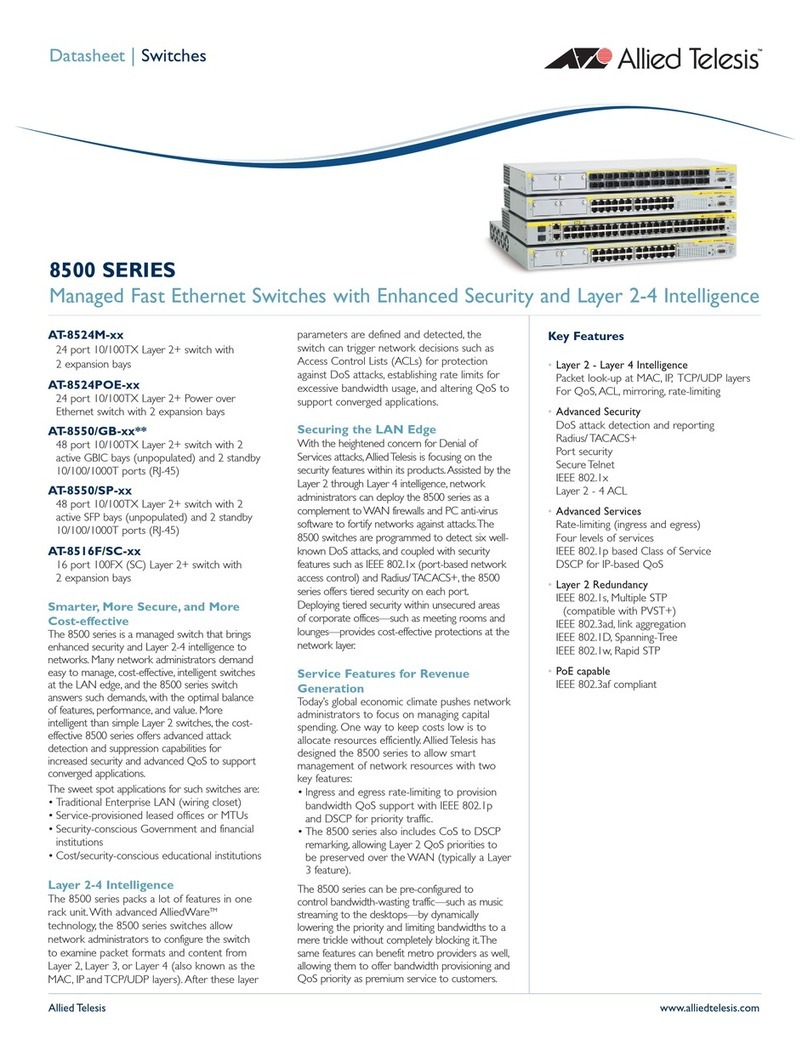 Allied Telesis AT-8516F/SC Series User manual