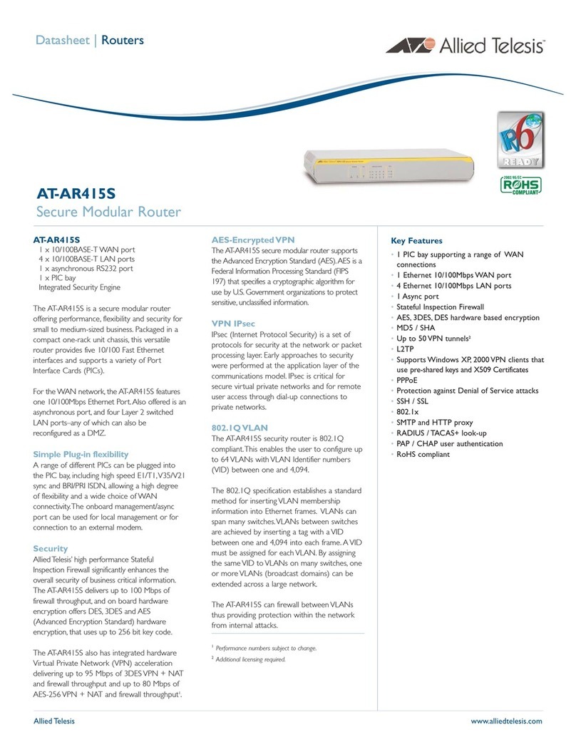 Allied Telesis AT-AR415S User manual
