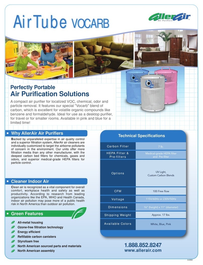 AllerAir Airtube Exec Technical specifications