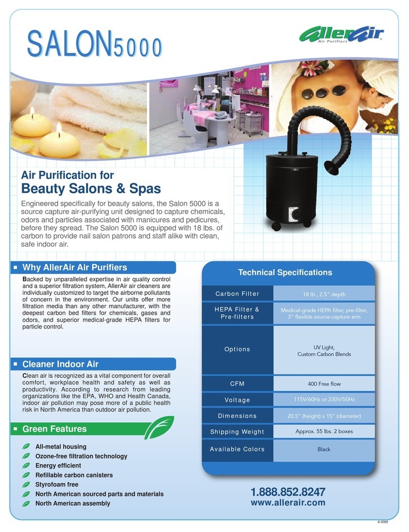 AllerAir Salon 5000 User manual AllerAir Salon 5000 User manual
