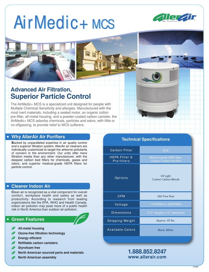 AllerAir AirMedic + MCS Technical specifications