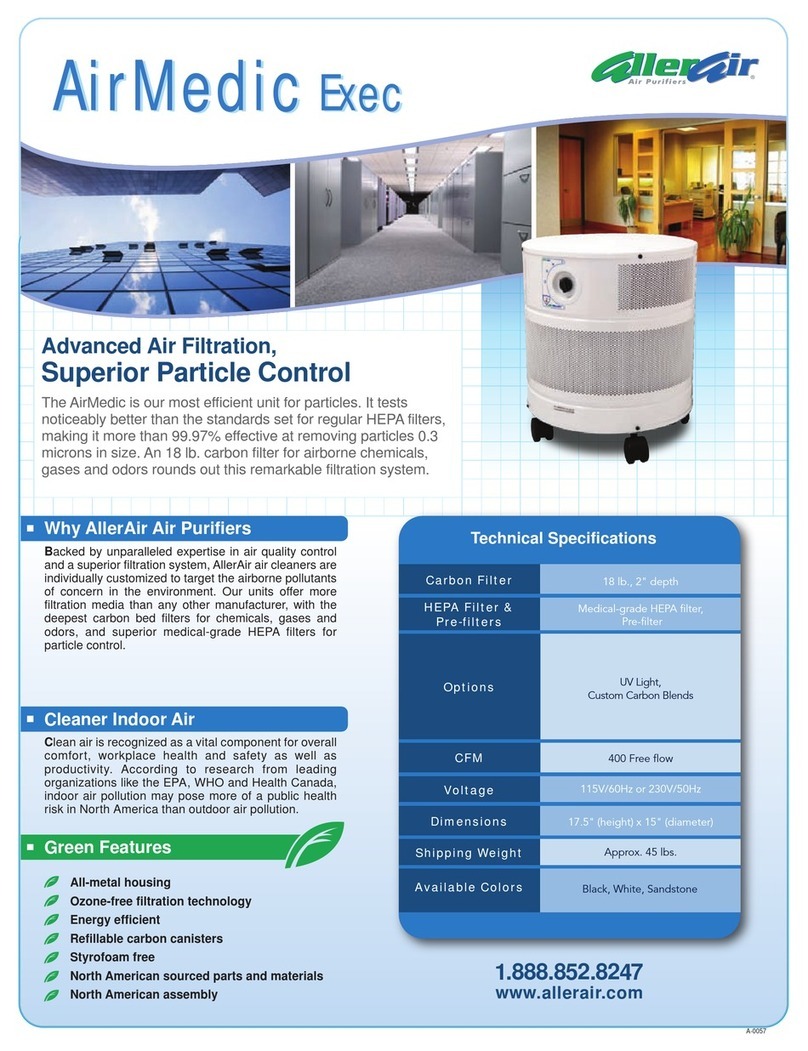 AllerAir AirMedic Exec Technical specifications