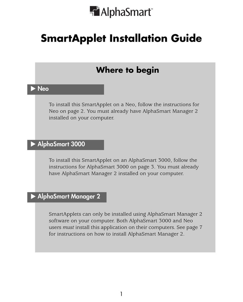 Alphasmart AS 3000 User manual
