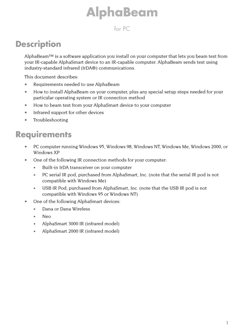 Alphasmart AS 2000 User manual