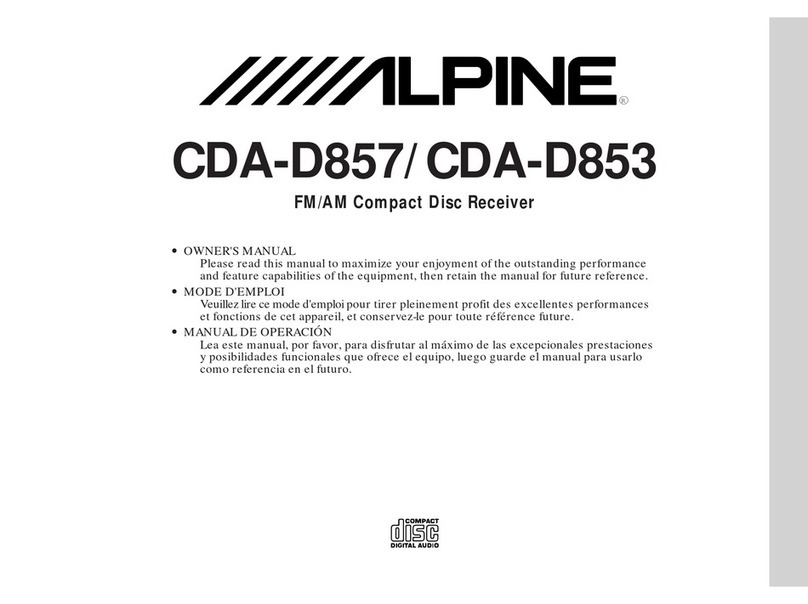 Alpine CDA-D853 User manual