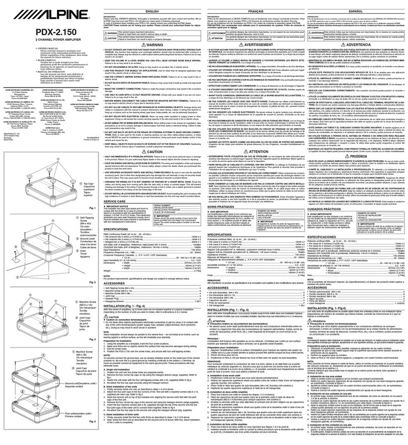 Alpine PDX-2.150 User manual