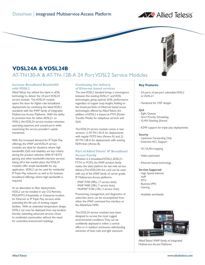 Allied Telesis AT-TN128-A User manual