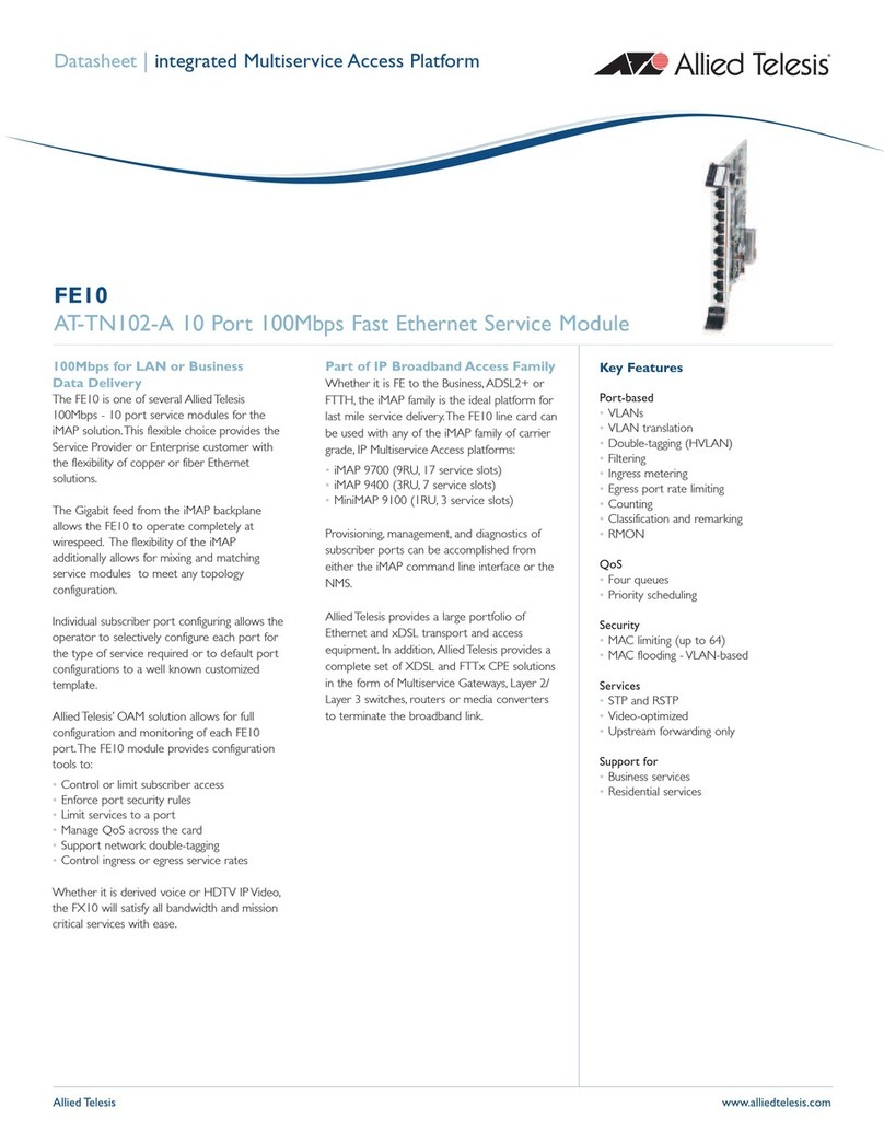 Allied Telesis AT-TN102-A User manual