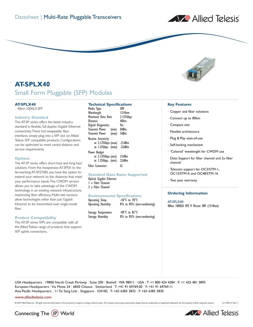 Allied Telesis AT-SPLX40 specification