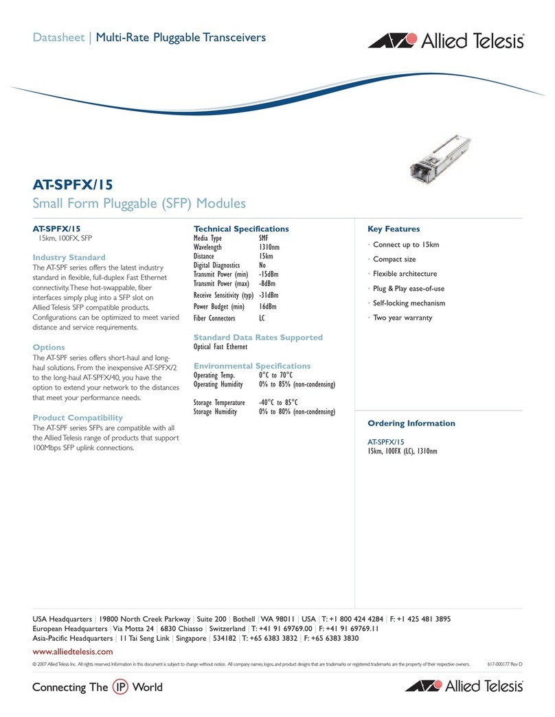 Allied Telesis AT-SPFX/15 specification