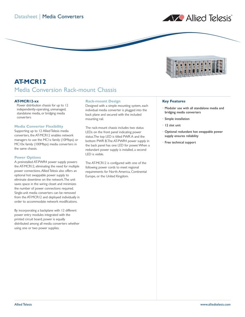 Allied Telesis AT-MCR12 Specifications