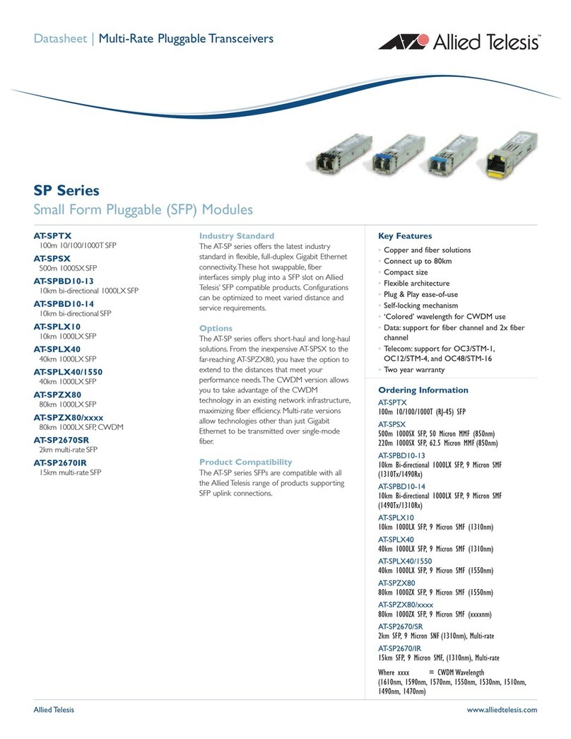 Allied Telesis AT-SP2670IR User manual