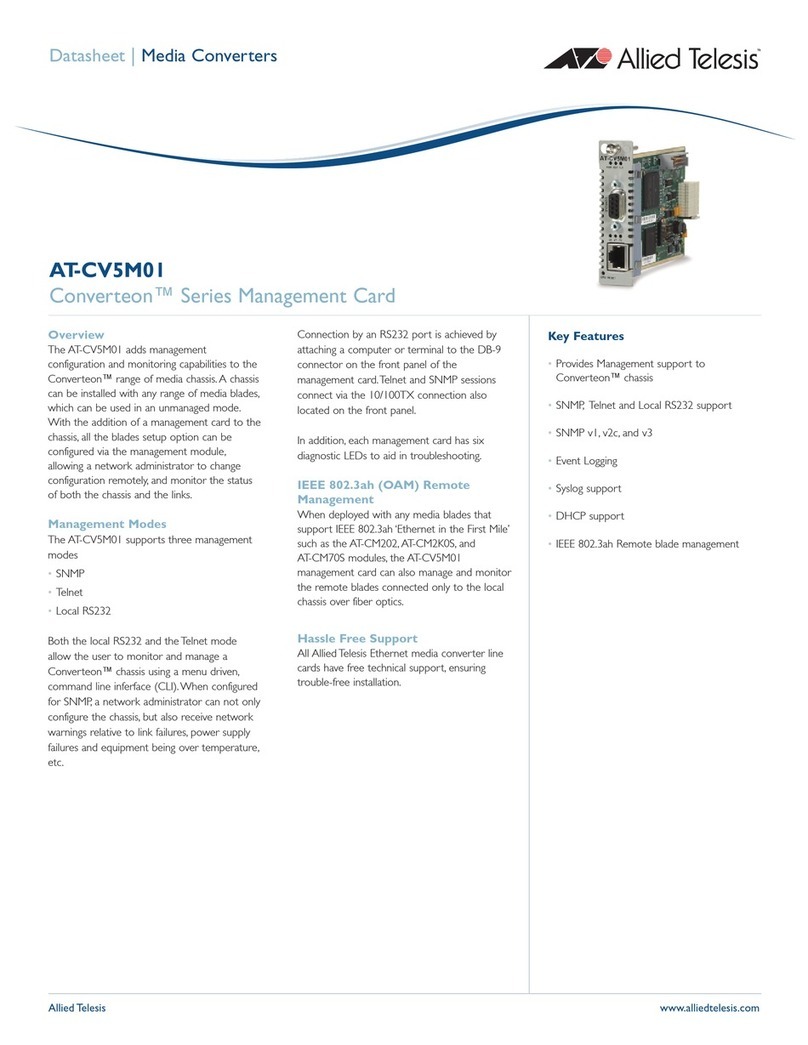 Allied Telesis Converteon AT-CV5M01 datasheet