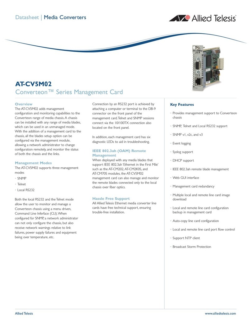 Allied Telesis Converteon AT-CV5M02 User manual