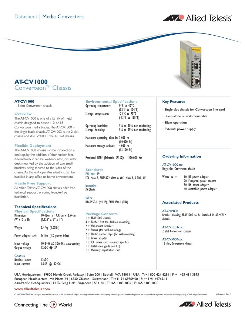 Allied Telesis Converteon AT-CV1000 User manual