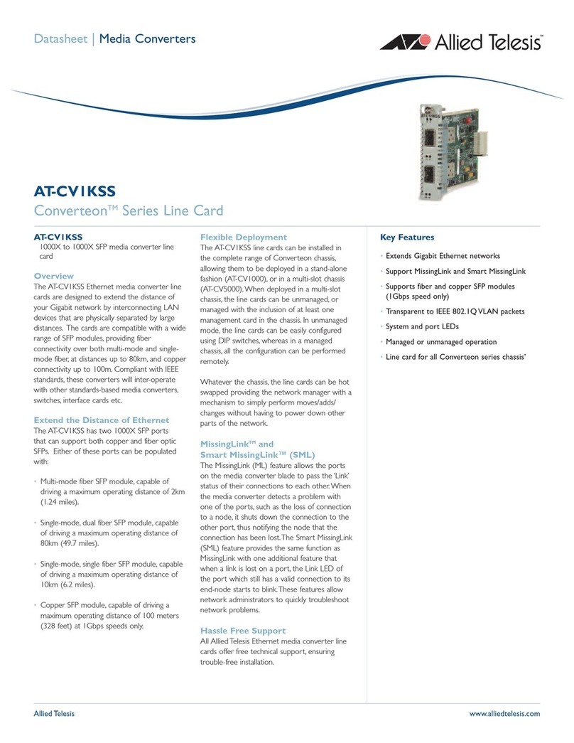 Allied Telesis Converteon AT-CV1KSS datasheet