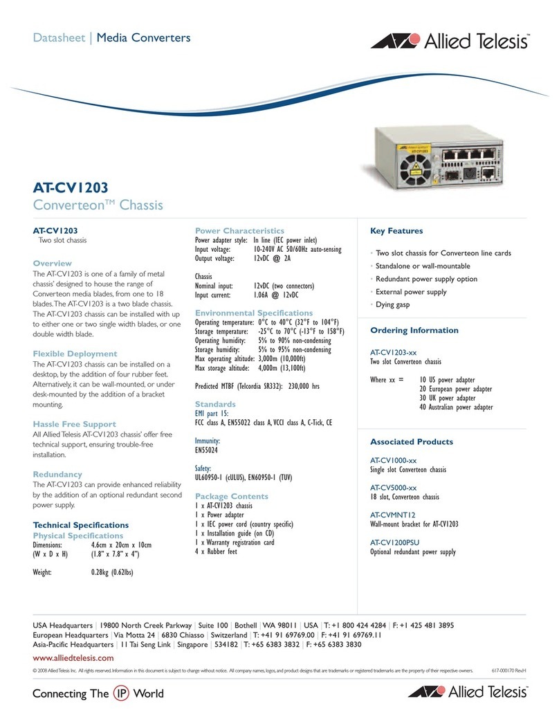 Allied Telesis Converteon AT-CV1203 User manual Allied Telesis Converteon AT-CV1203 User manual