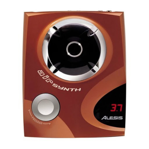 Alesis airSynth Programming chart