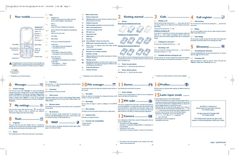 Alcatel One Touch OT-303A User manual