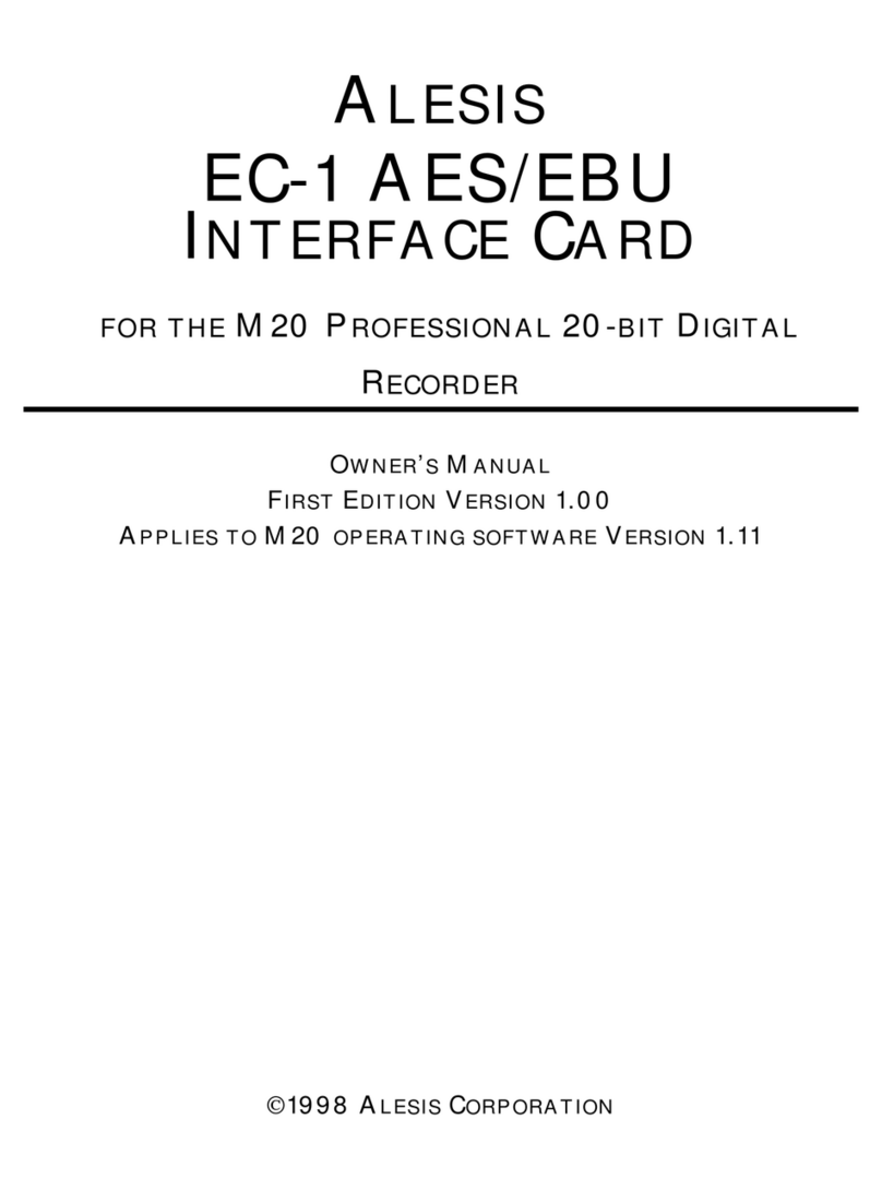 Alesis ADAT-M20 EC-1 User manual