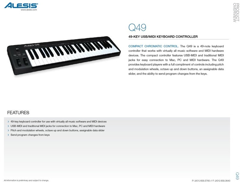 Alesis Q49 User manual