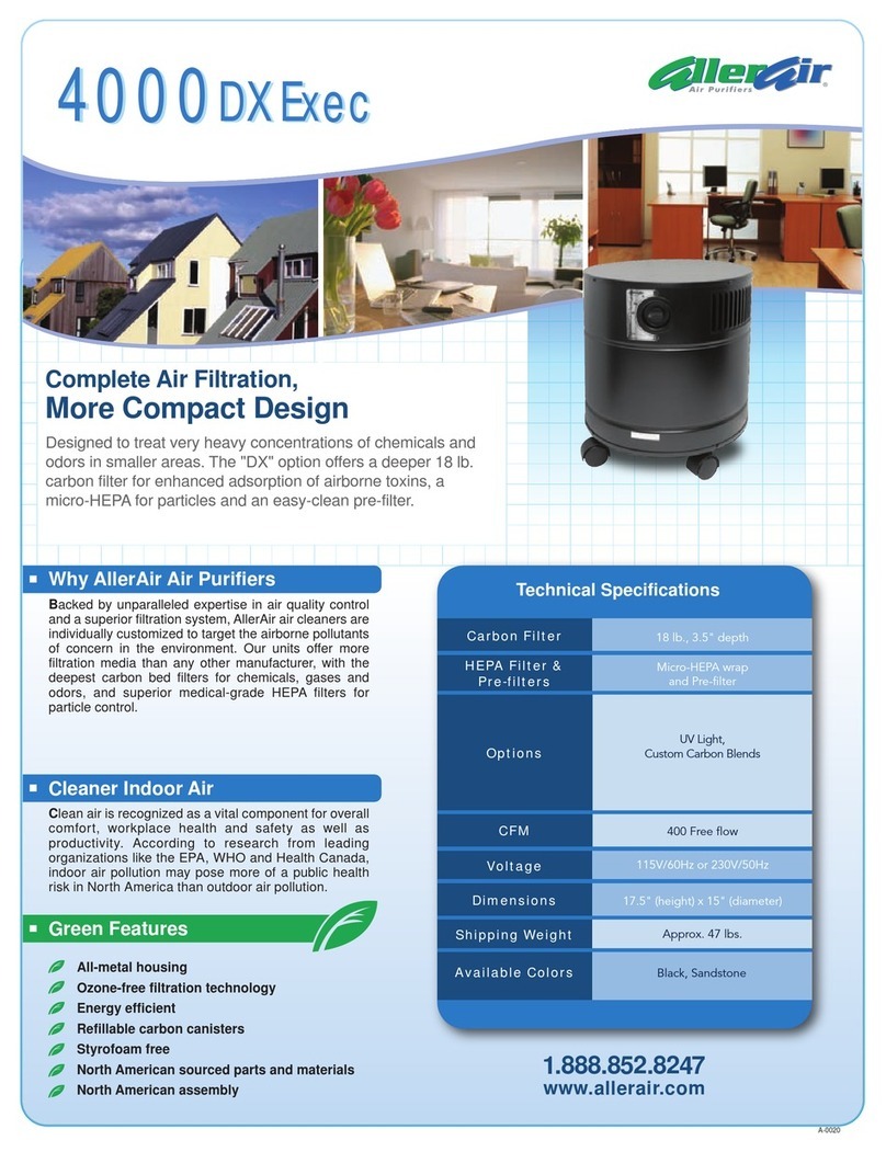 AllerAir 4000 DX Exec User manual