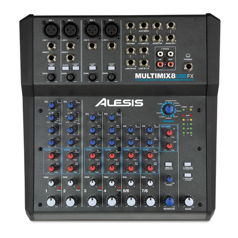 Alesis MultiMix8USB Quick start owner's manual