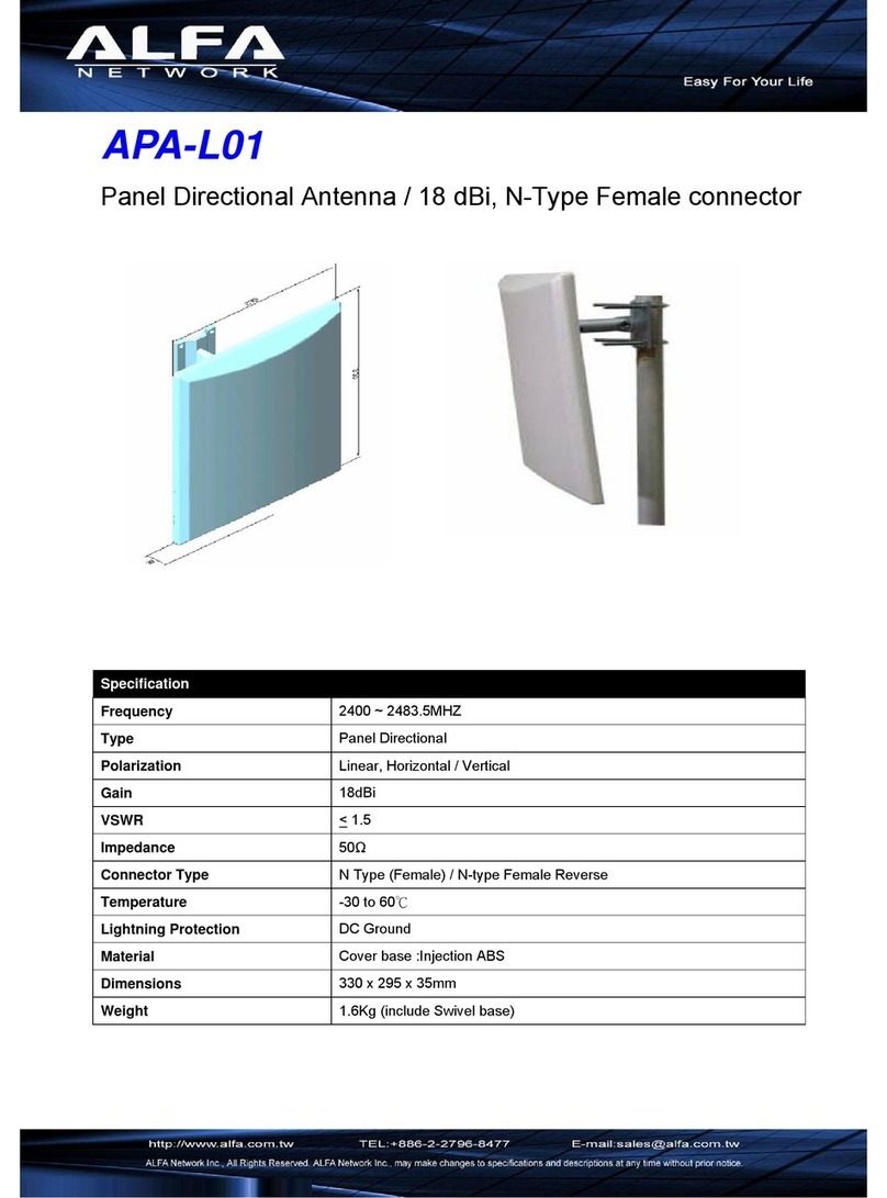 Alfa Network APA-L01 Specifications Alfa Network APA-L01 Specifications