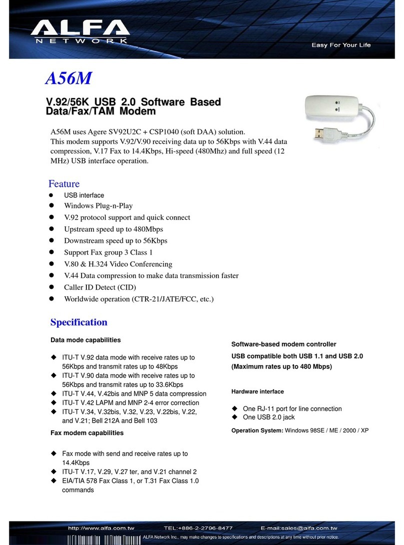 Alfa Network A56M Specifications