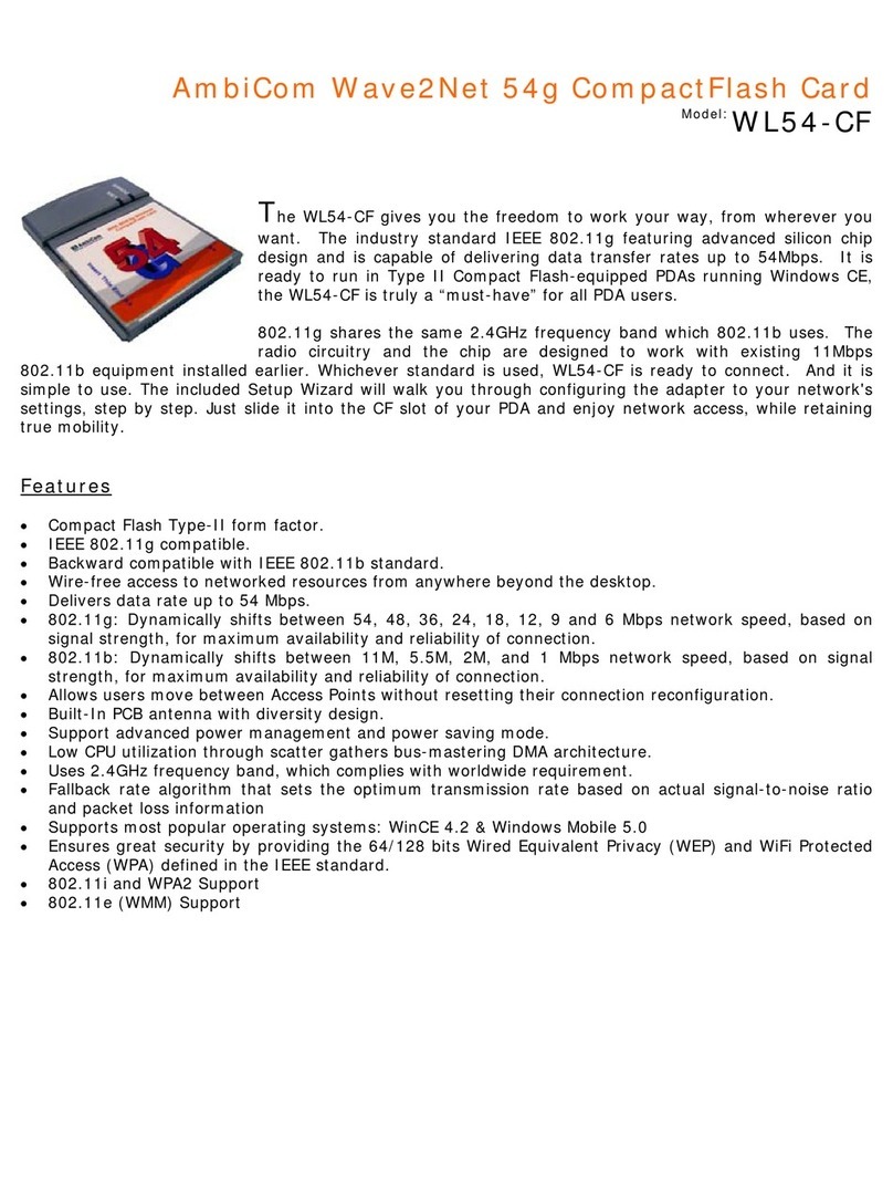 AmbiCom WL54-CF Specifications