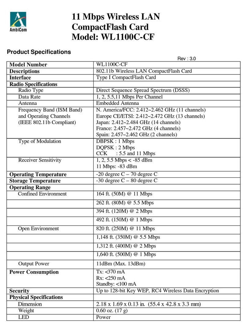 AmbiCom WL1100C-CF Installation instructions