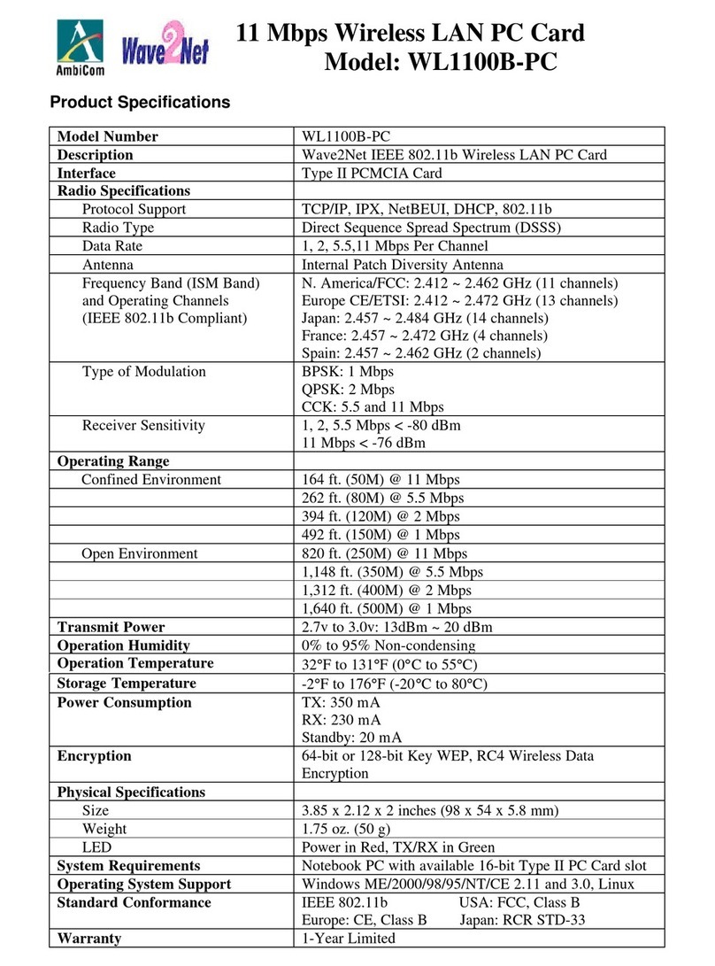 AmbiCom WL1100B-PC Product specifications