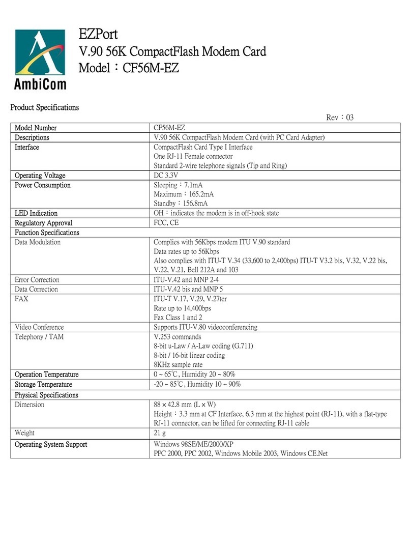 AmbiCom EZPort CF56M-EZ Installation instructions