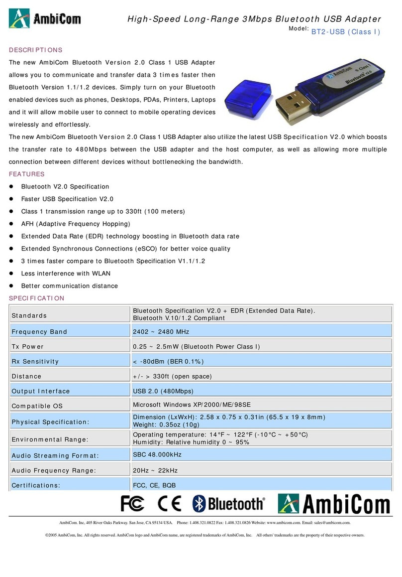 AmbiCom BT2-USB Class I User manual
