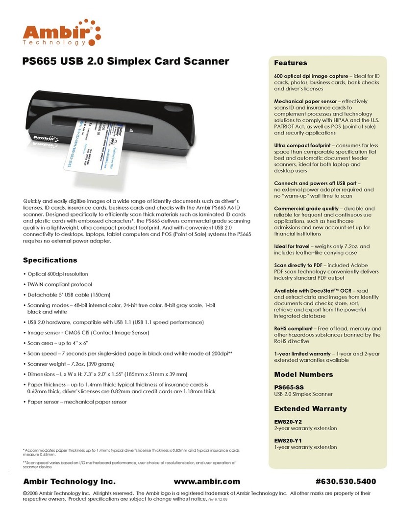 Ambir PS665 User manual