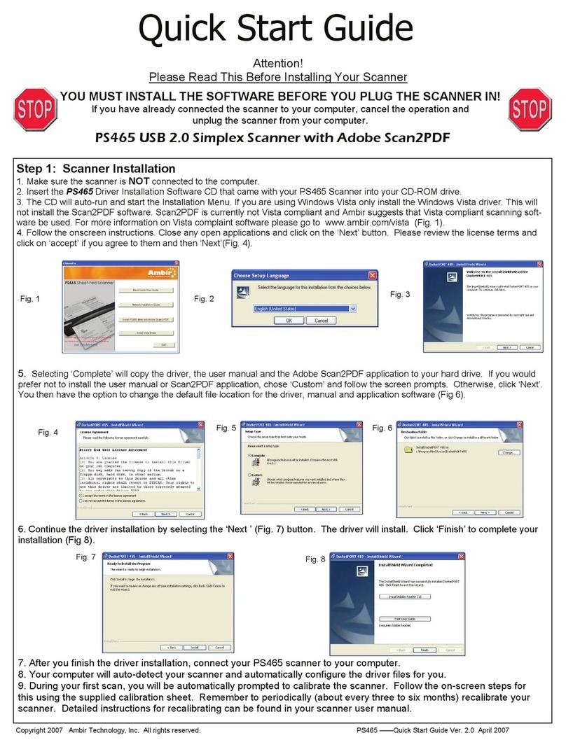 Ambir PS465 User manual