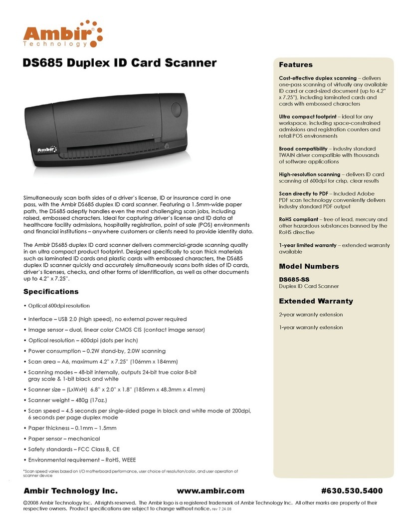 Ambir DS685 User manual