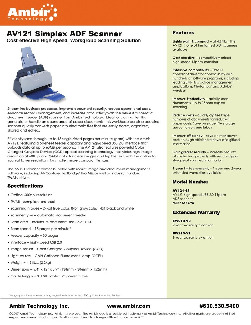 Ambir AV121 User manual
