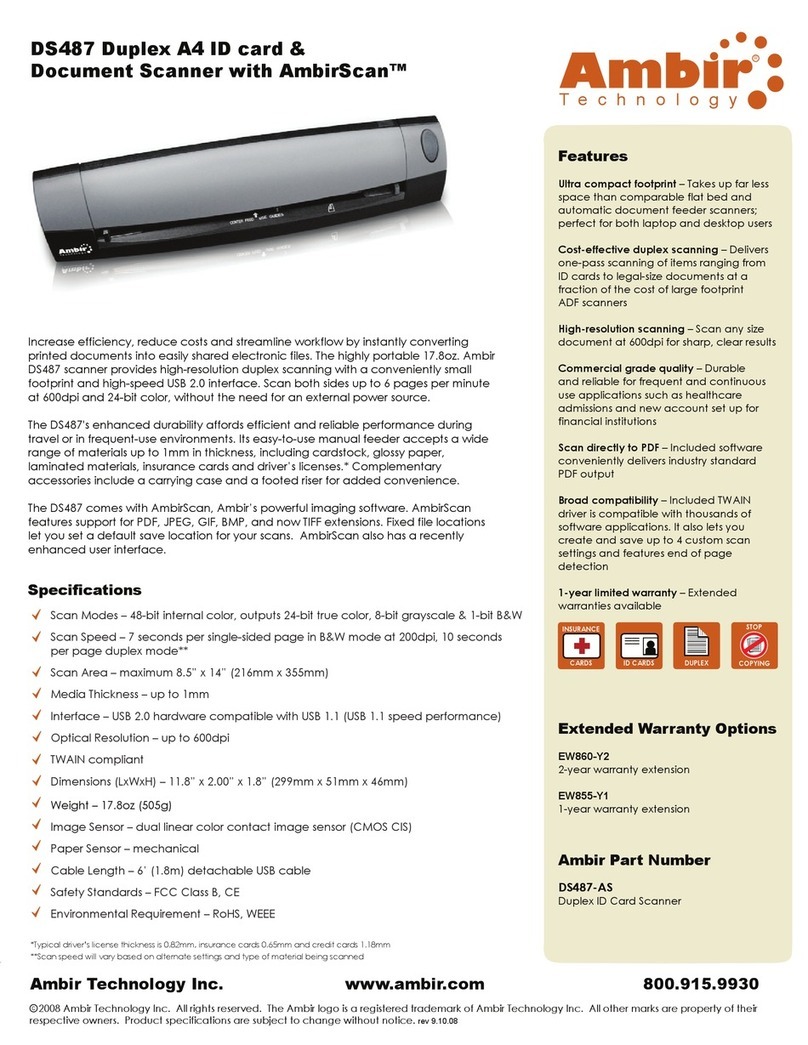 Ambir DS487 User manual