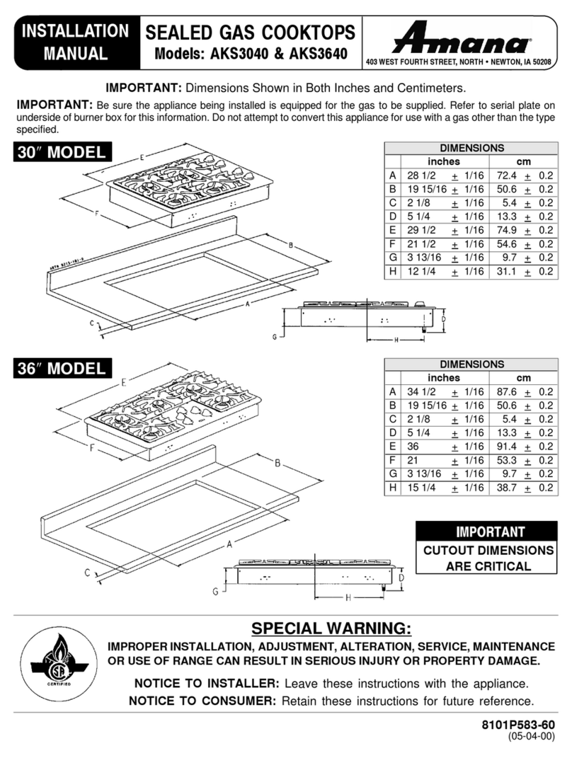 Amana AKS3040 User manual