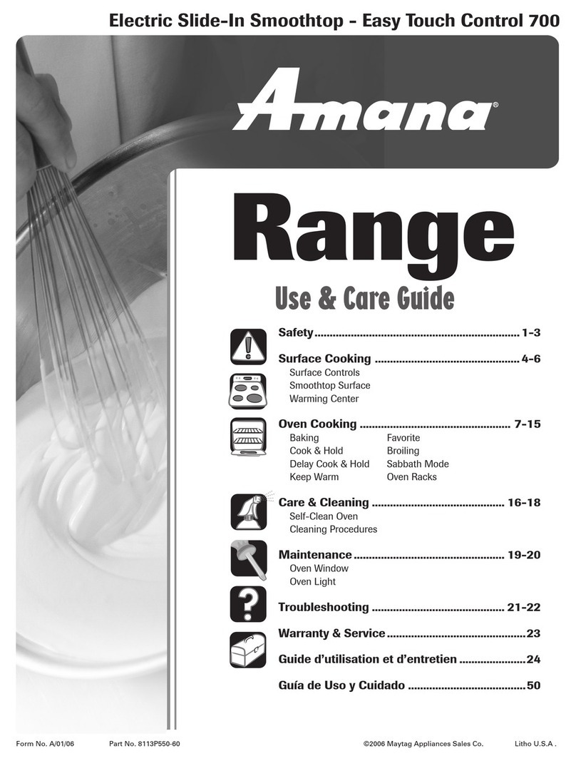 Amana AES3760BAW User manual
