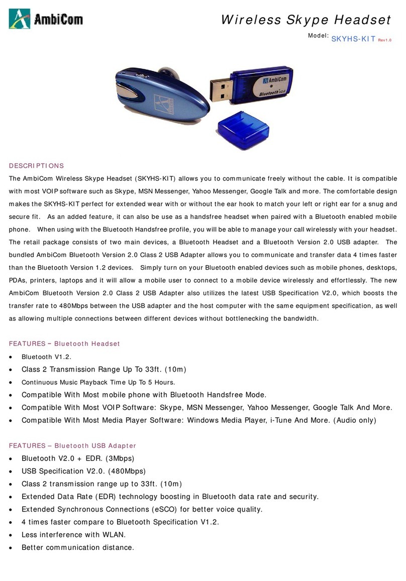 AmbiCom SKYHS-KIT User manual