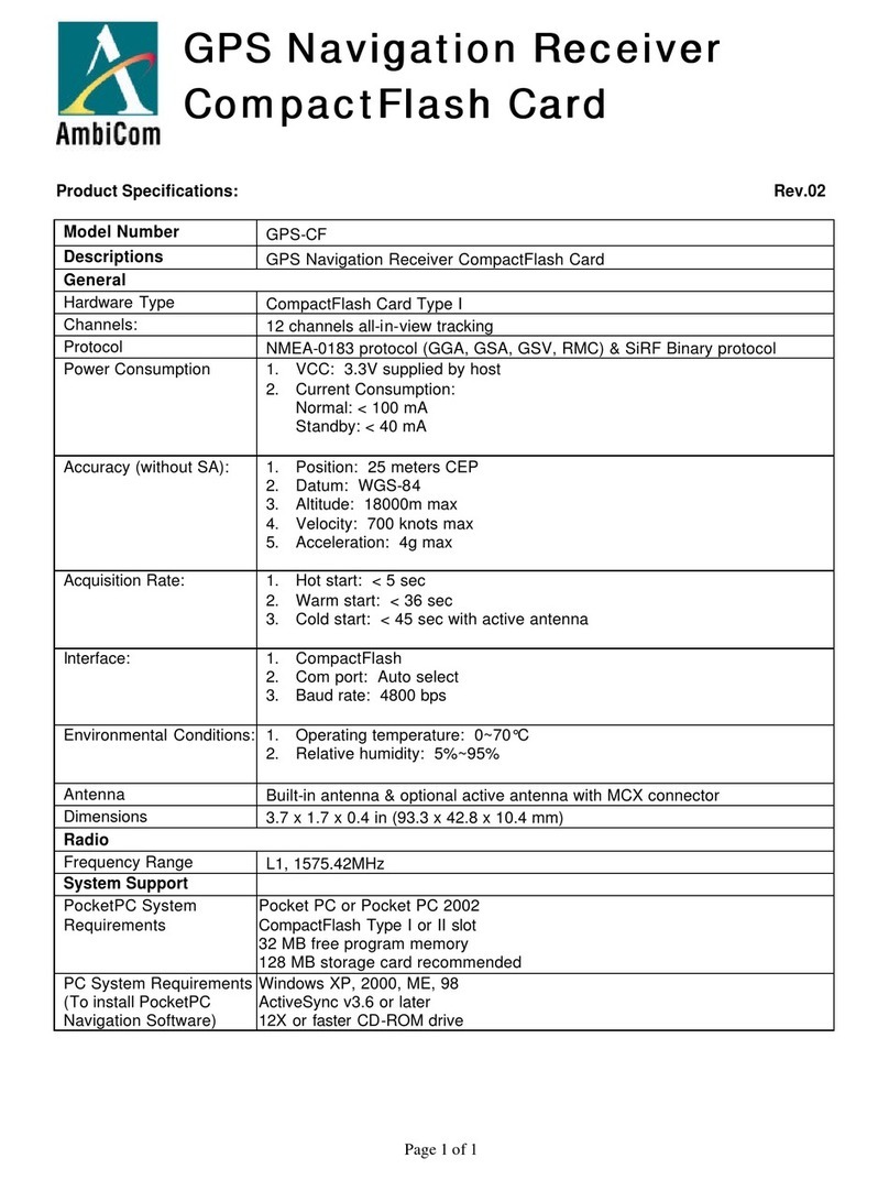 AmbiCom GPS-CF Product specifications